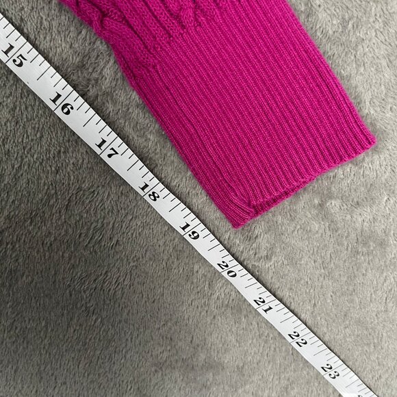 Sonoma Cable Knit V-Neck Sweater Women's XS Pink Long Sleeve Pullover Y2K Preppy - Picture 8 of 9